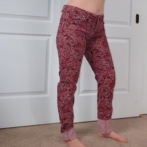 Prana Trinity Paisley Corduroy Pant